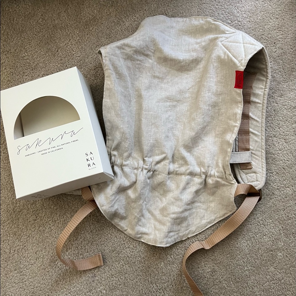 Sakura bloom onbuhimo basic linen flax baby Carrier